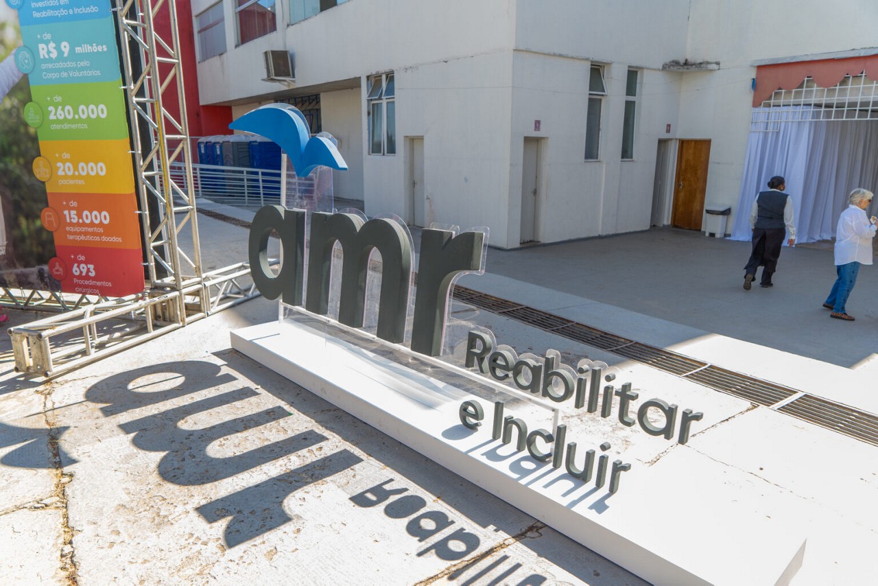 Sede da AMR, que atende quase 500 pacientes