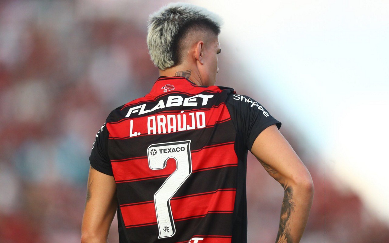 Luiz Araújo em campo pelo Flamengo (Foto: Gilvan de Souza/Flamengo)