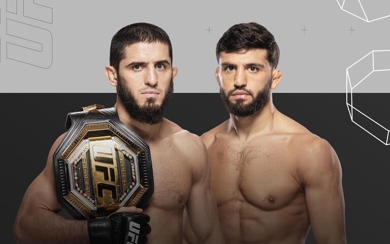 Islam Makhachev e Arman Tsarukyan se encaram no evento principal do UFC 311 (Foto: Divulgação / UFC)