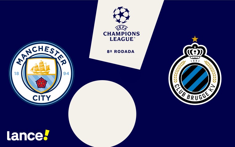 Manchester City e Club Brugge se enfrentam, neste quarta-feira (29), pela 8ª rodada da Champions League