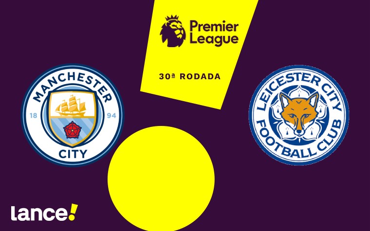 Manchester City e Leicester City pela Premier League (Arte: Lance!)
