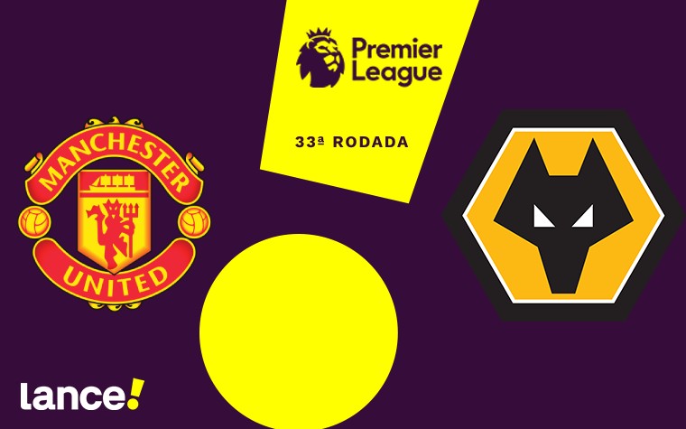Manchester United x Wolves pela Premier League (Foto: Arte/Lance!)