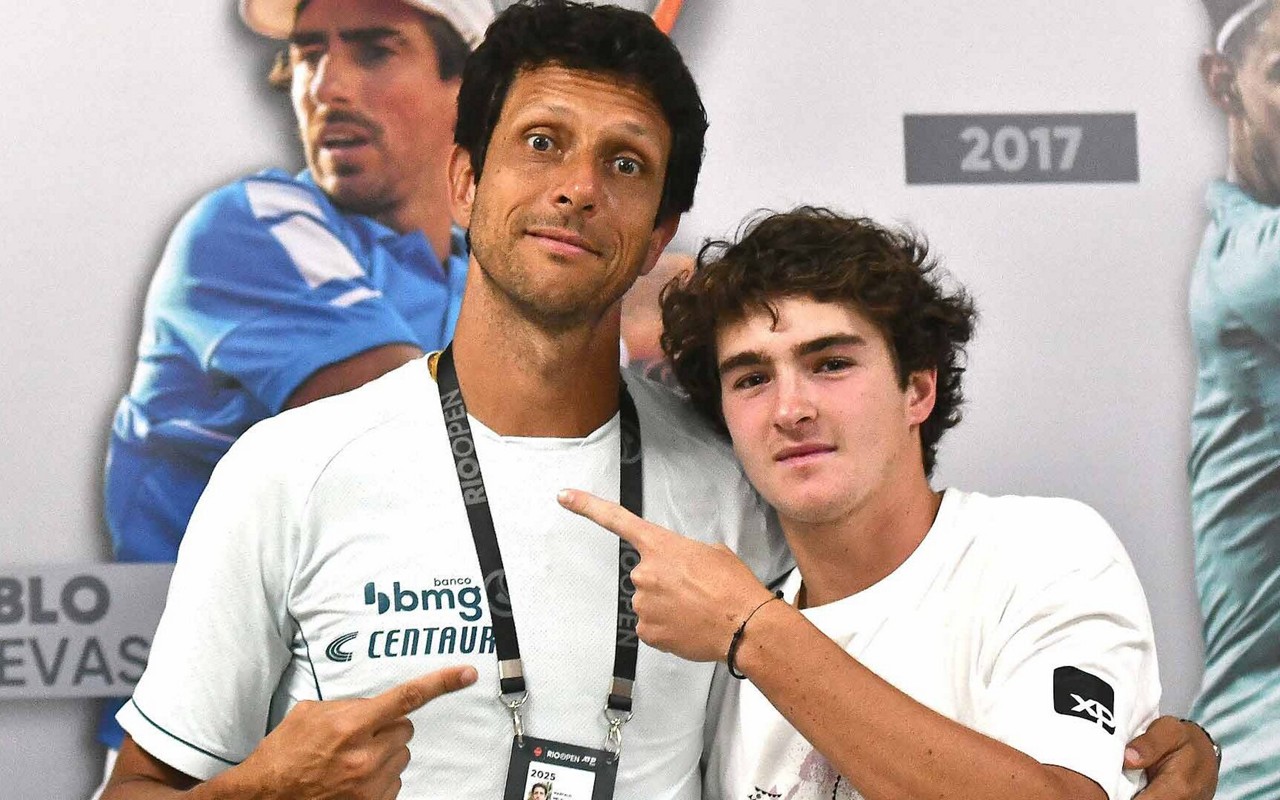 Marcelo Melo e João Fonseca no Rio Open (Fotojump)