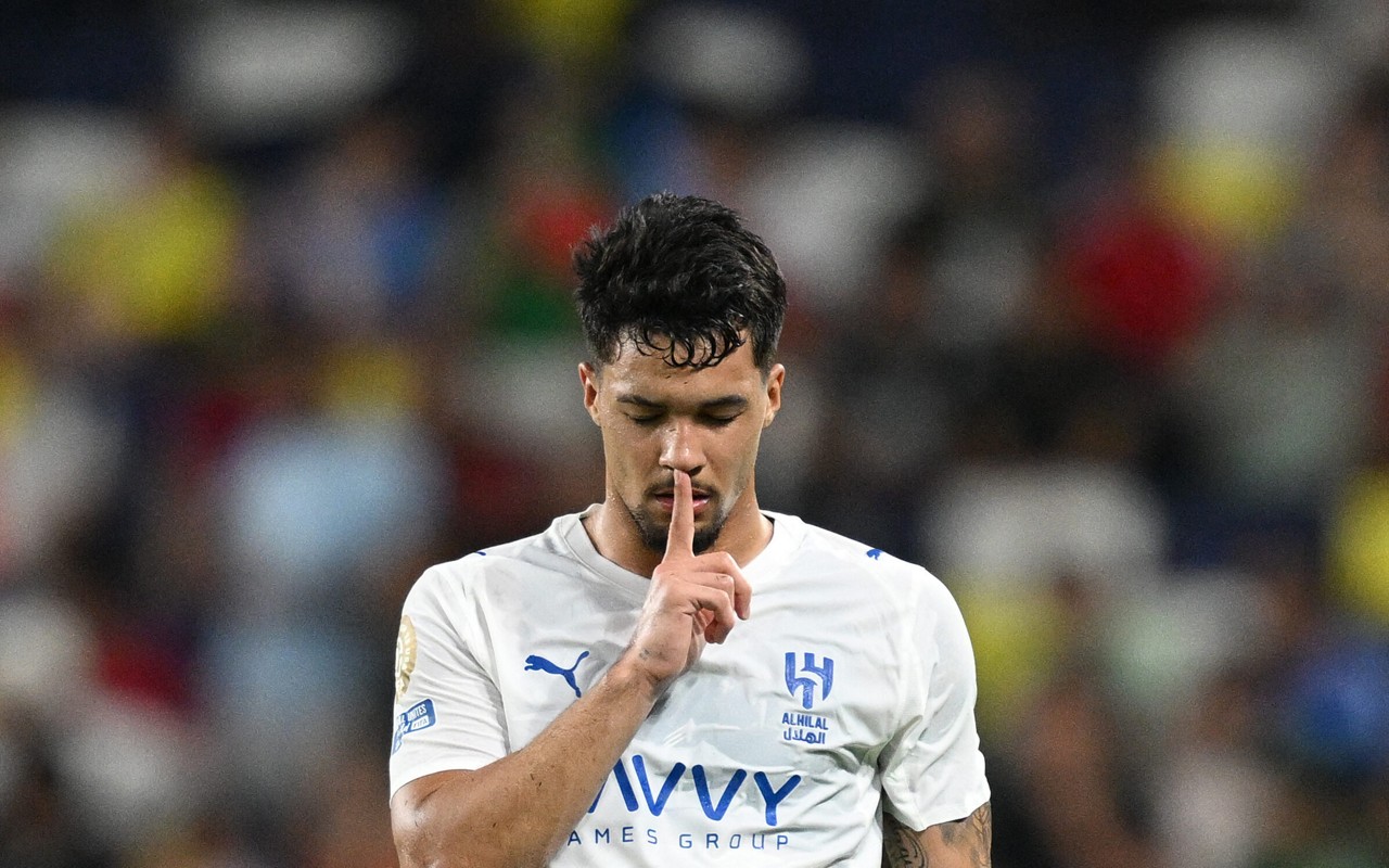 Al Hilal's Brazilian forward #11 Marcos Leonardo reacts after scoring his team's second goal during the FIFA Club World Cup 2025 Group H football match between Saudi's Al-Hilal and Mexico's Pachuca at the Geodis Park stadium in Nashville on June 26, 2025. (Photo by Federico PARRA / AFP)