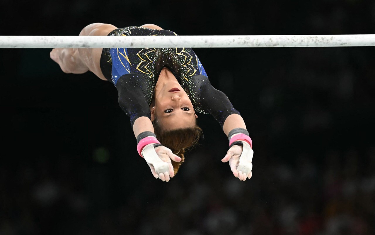 Jade Barbosa conquistou o bronze por equipes em Paris (Foto: Paul ELLIS / AFP)