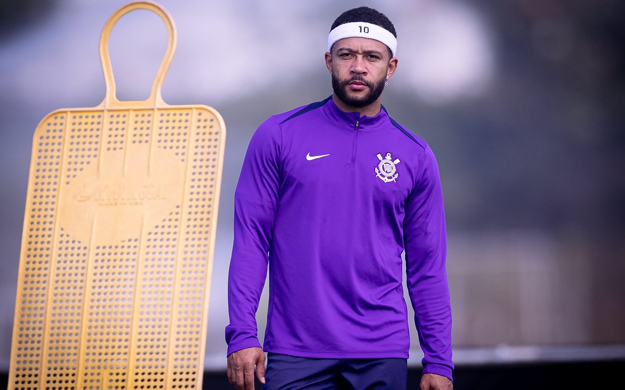 Memphis discutiu com Félix Torres em treino do Corinthians (Foto: Rodrigo Coca/Agência Corinthians)