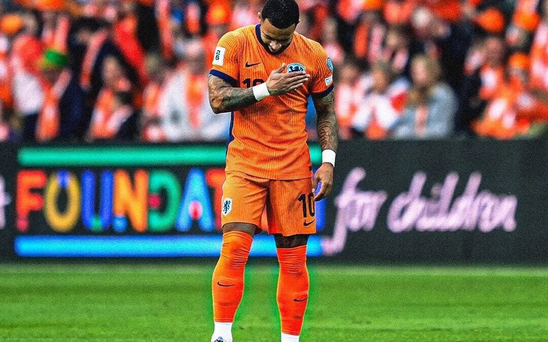 Memphis comemora gol marcado pela Holanda sobre Malta (Foto: Divulgação)