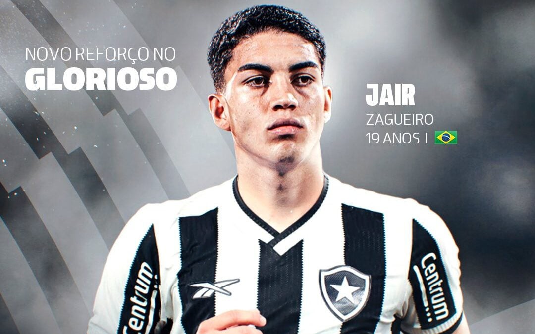 Jair é anunciado como reforço do Botafogo para 2025 (Foto: Reprodução/ Botafogo)