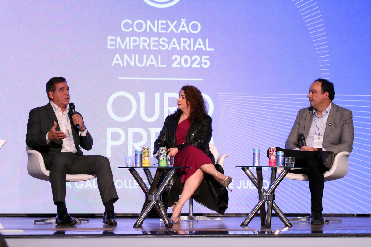 Nadim Donato participou de painel de Economia Inovação ao lado presidentes da Fiemg, Flávio Roscoe, com mediação da jornalista Helenice Laguardia