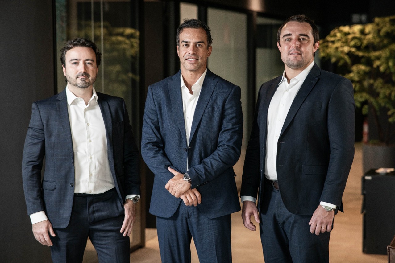 Henrique Jameli, Thiago Penna e Augusto Carsalade, sócios-fundadores da 3A RIVA.