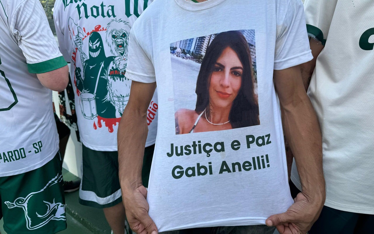 Homenagem de palmeirenses a Gabriela Anelli (Foto: Giselly Corrêa/Lance!)