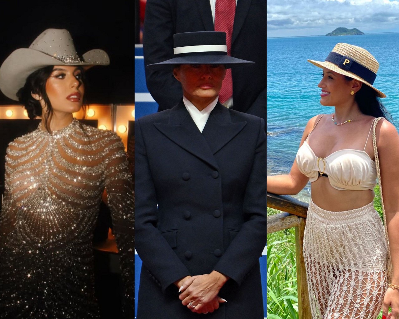 O estilo do chapéu de Melaine não é comum no país, mas o acessório está na cabeça das brasileiras de outras maneiras