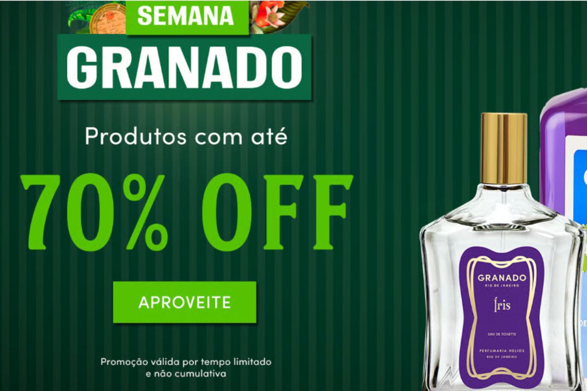 Granado está com descontos de até 70% nos produtos até 14 de julho