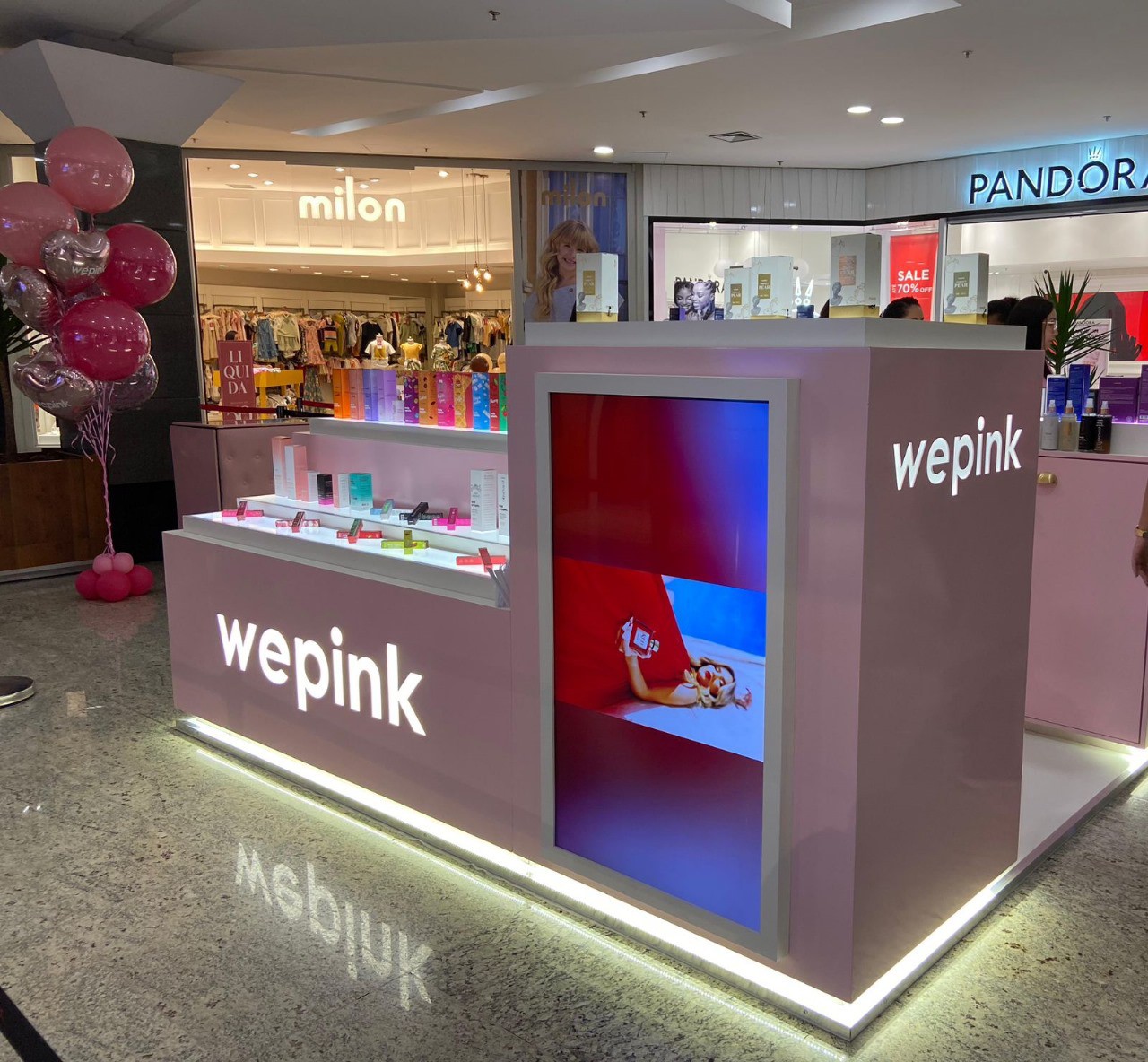 Veja quiosque da Wepink no Itaú Power Shopping