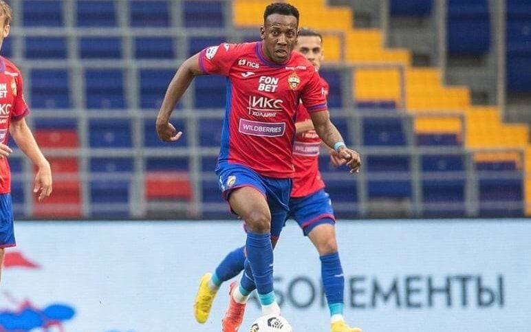 Moisés em partida pelo CSKA (Reprodução/Instagram)