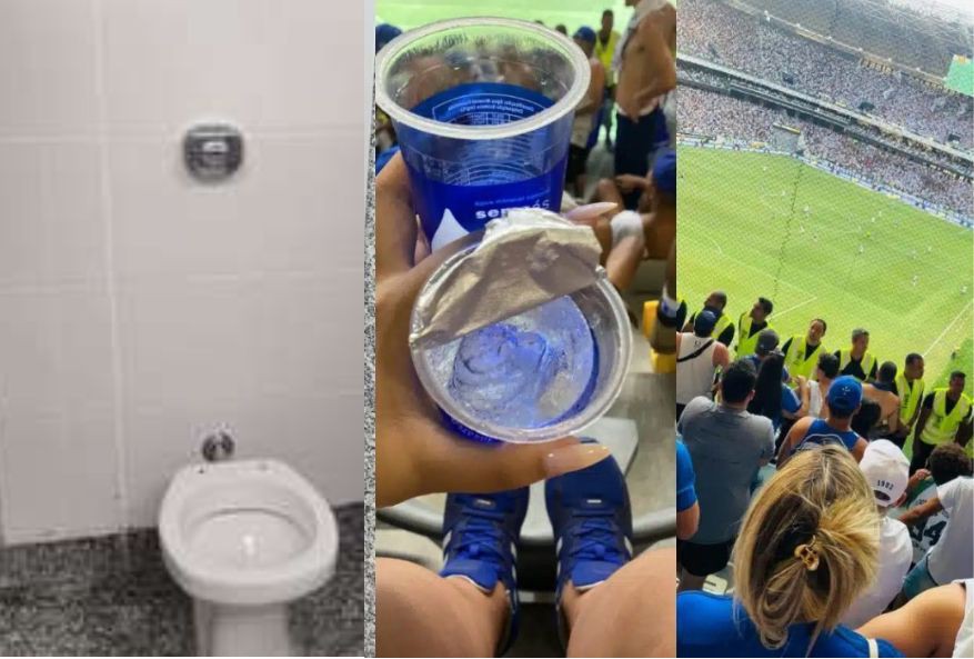 Torcedores do Cruzeiro reclamaram da falta de papel higiênico e água, além da visibilidade no clássico de outubro de 2023