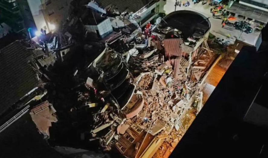 Destroços de hotel que desabou na Argentina