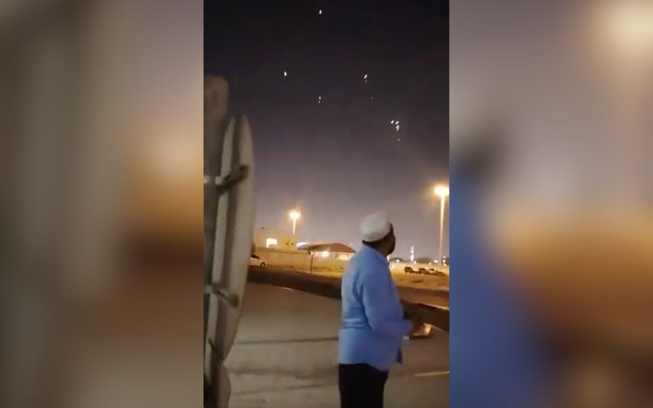 Mísseis do Irã vistos do Catar