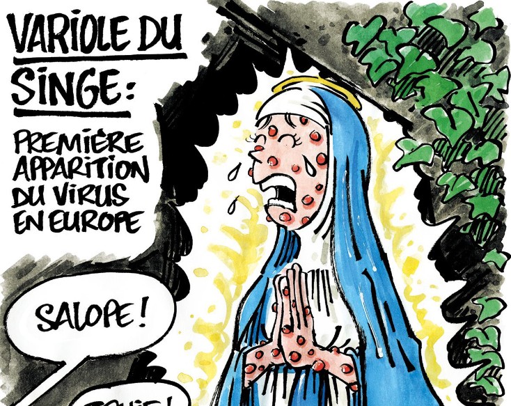 Charge mostra a santa chorando ao receber insultos
