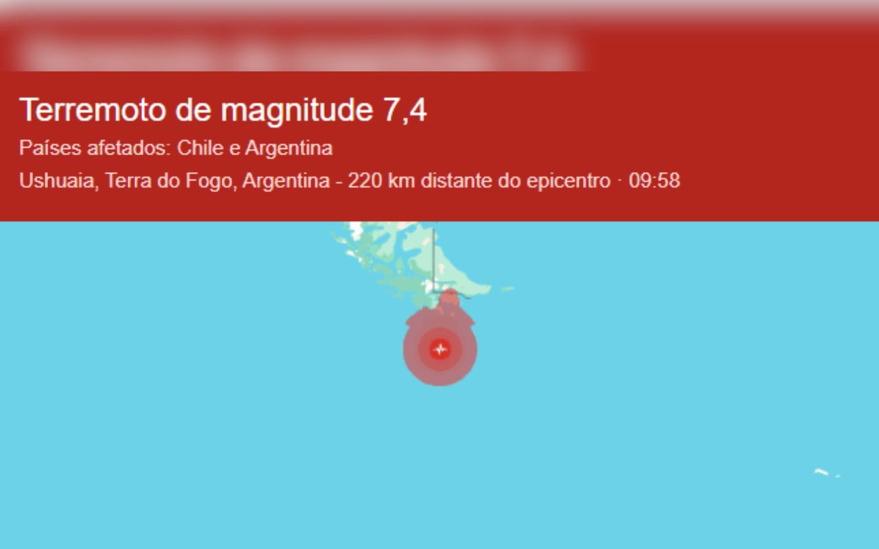 Alerta de terremoto no Chile