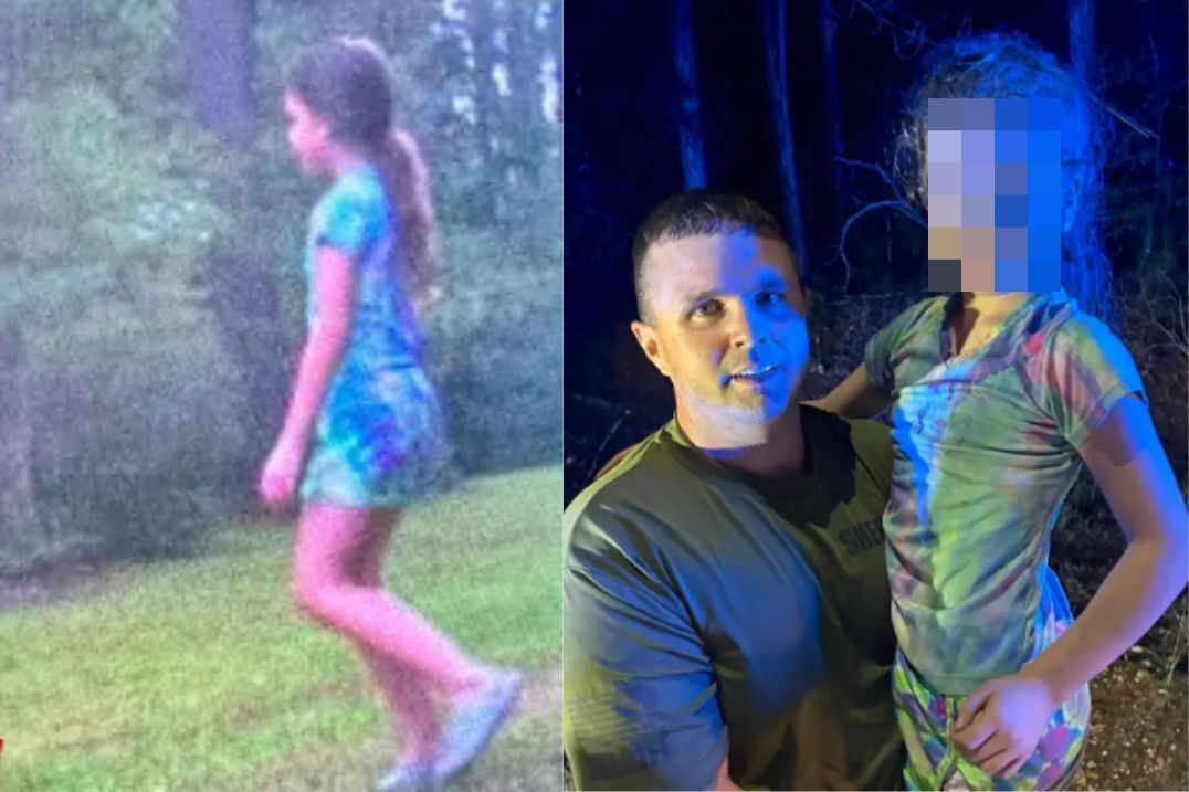 Garota de 10 anos que desapareceu após episódio de sonambulismo foi salva por drone operado por um homem - na imagem à direita- que viajou para ajudar nas buscas