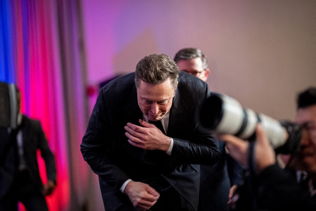 O bilionário Elon Musk, proprietário da rede social X, onde está instalada a inteligência artificial Grok (Andrew Harnik /Getty Images via AFP