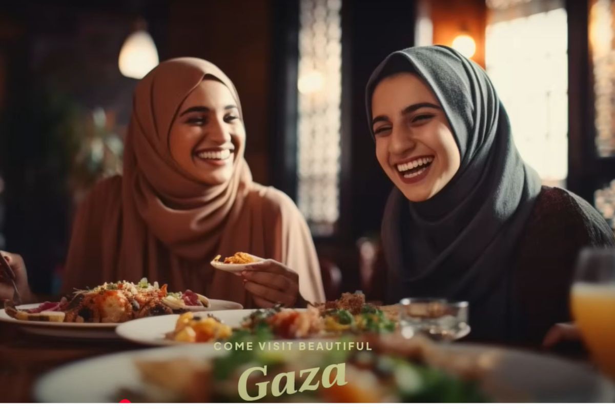"Venha visitar a linda Gaza", diz anúncio
