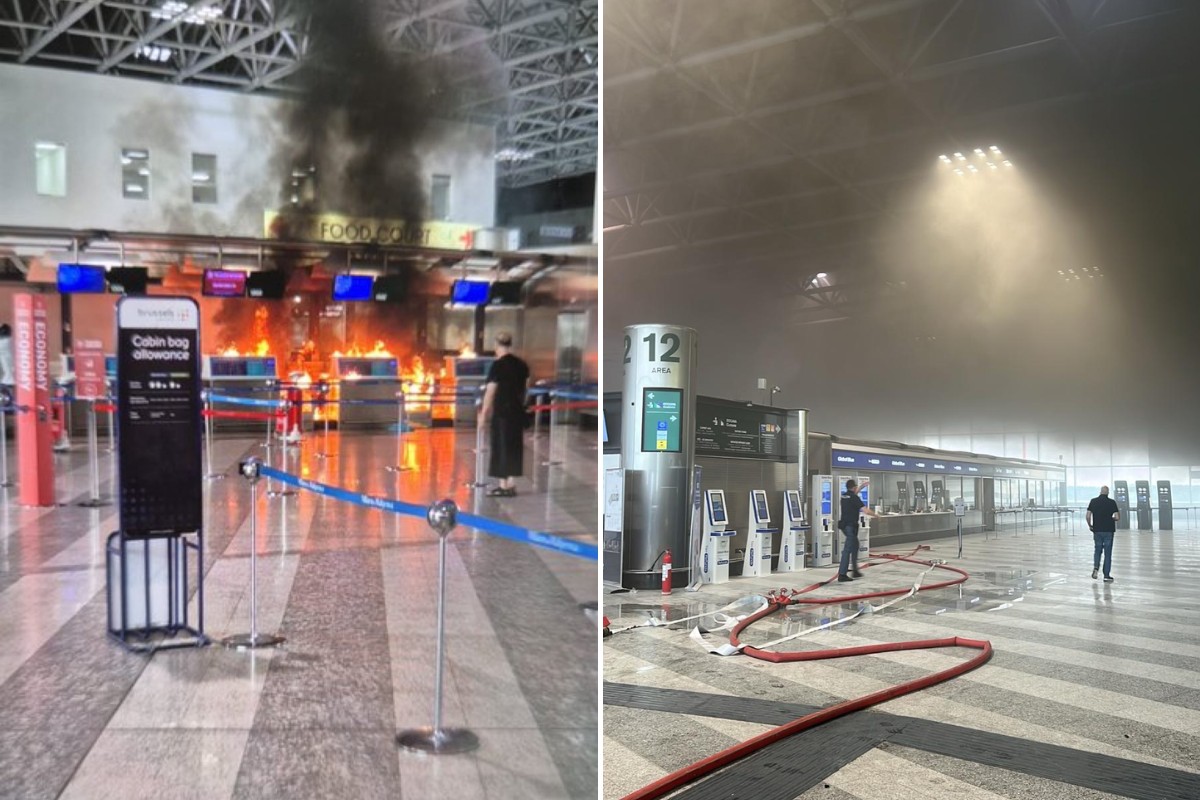 O terminal foi evacuado para que as equipes de emergência pudessem controlar o fogo
