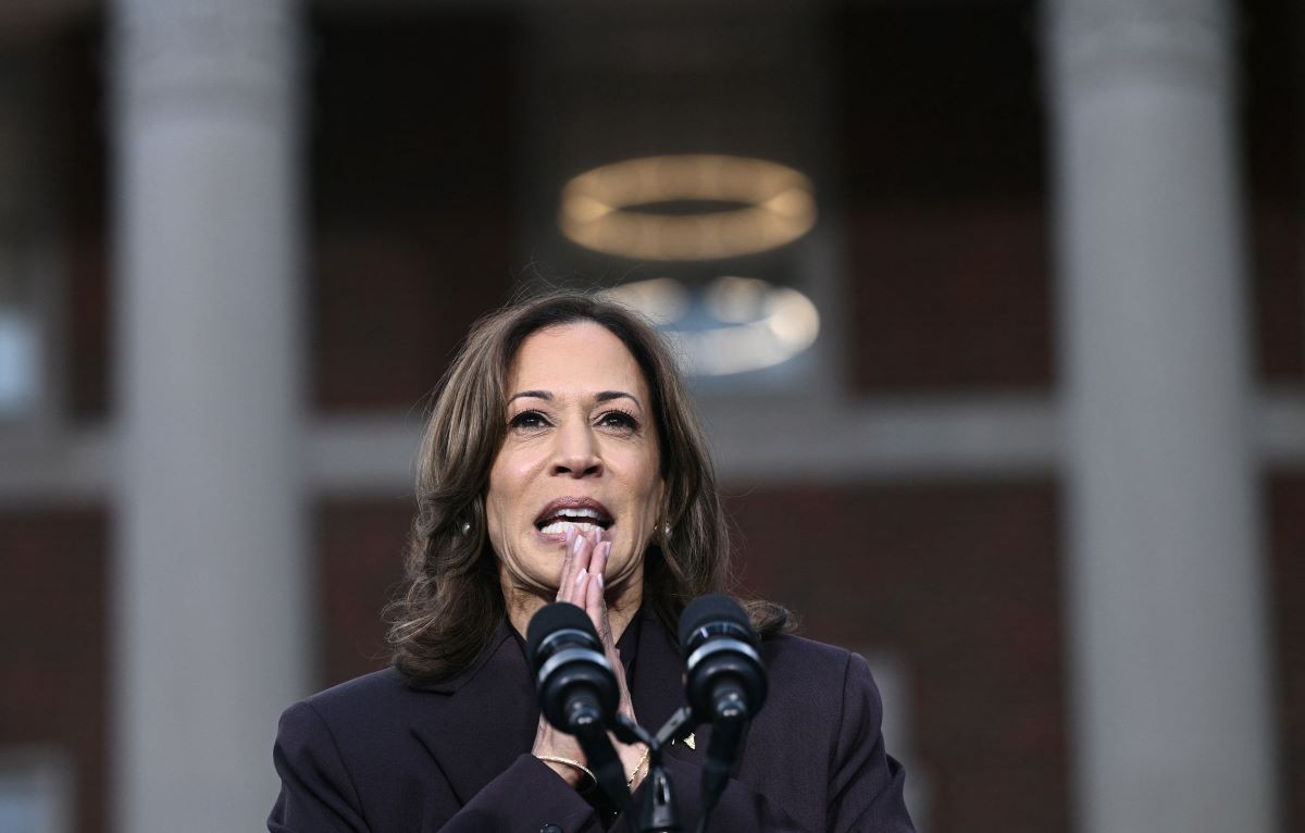 A vice-presidente dos EUA, Kamala Harris, discursa na Howard University em Washington