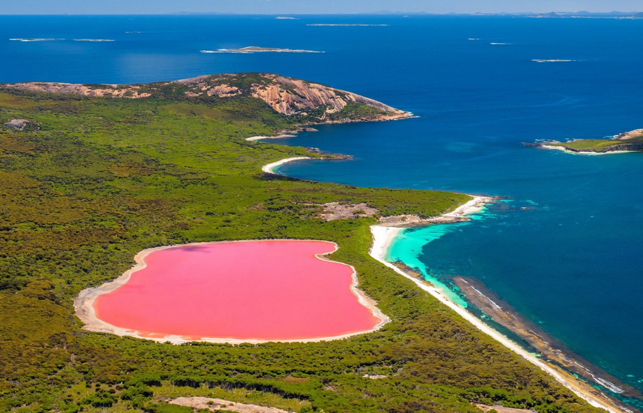 Lago Rosa, na Austrália