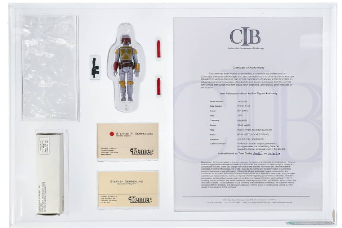 Boneco ultra-raro do personagem Boba Fett, da franquia Star Wars, é vendido por R$ 7,3 milhões