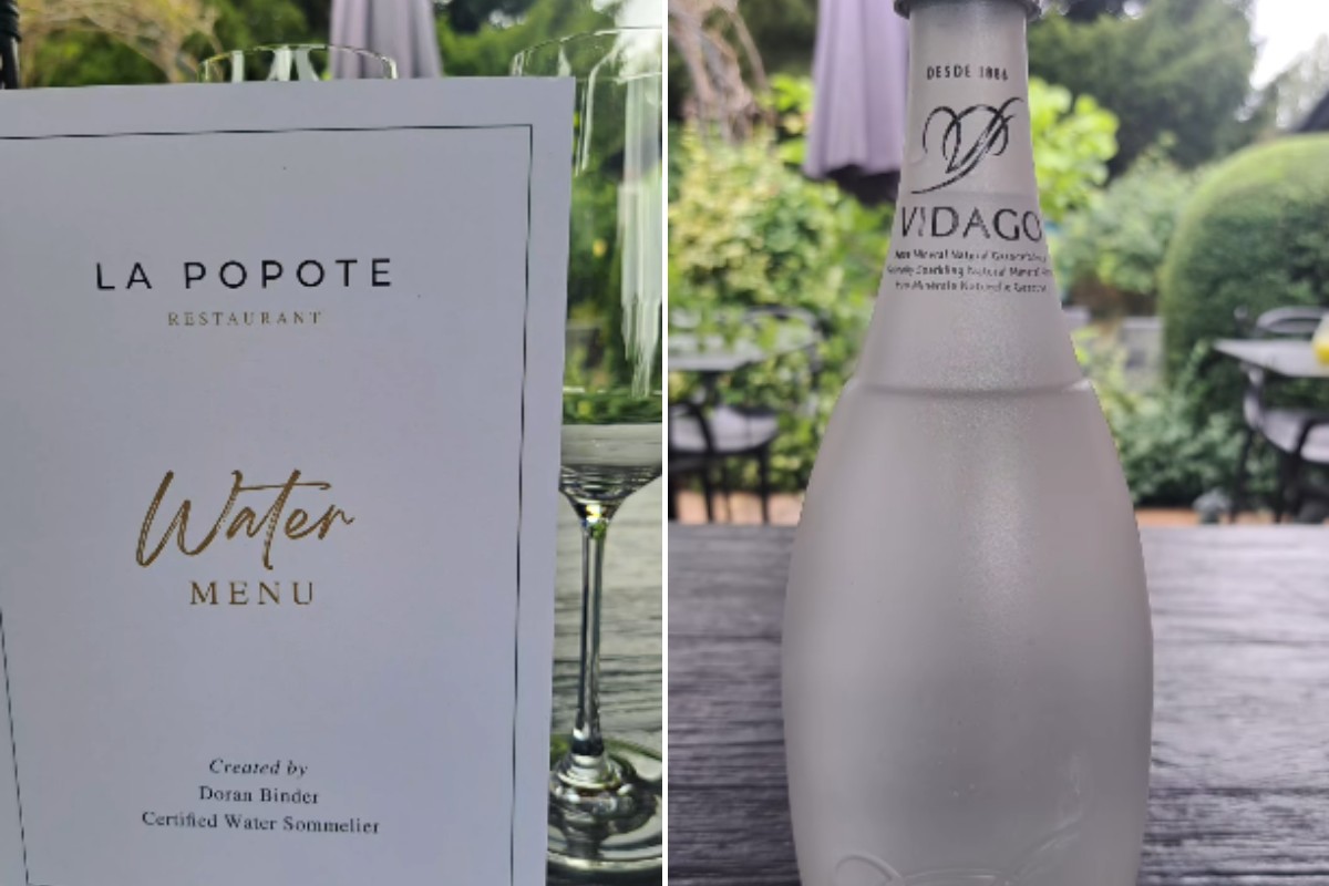 Sommielier de água dedicou sete meses para criar o menu