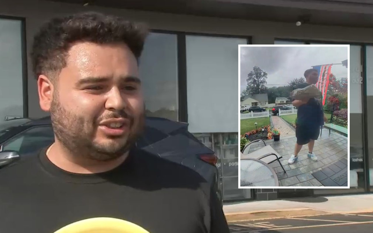 Jovanni Behun, de 27 anos, ficou a poucos centímetros de ser atingido por um raio