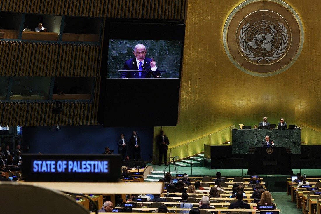 Benjamin Netanyahu foi vaiado no início de seu discurso na ONU