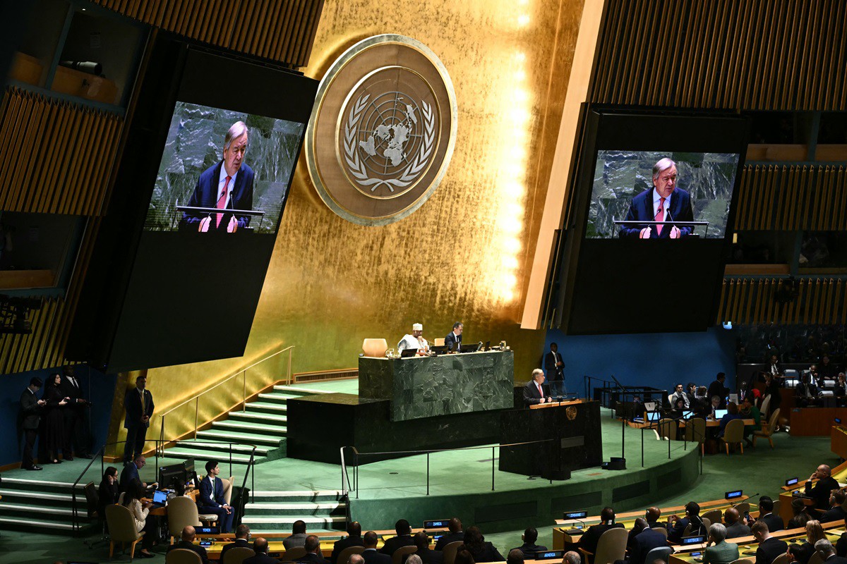 Antonio Gutérres em discurso na ONU nesta terça (24/9)