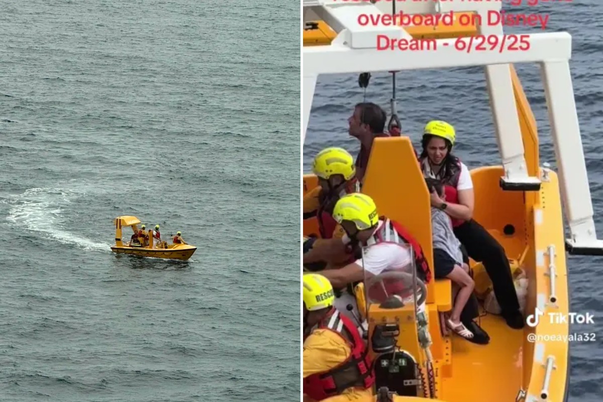 A menina, que aparentava ter aproximadamente 5 anos, caiu do quarto convés da embarcação