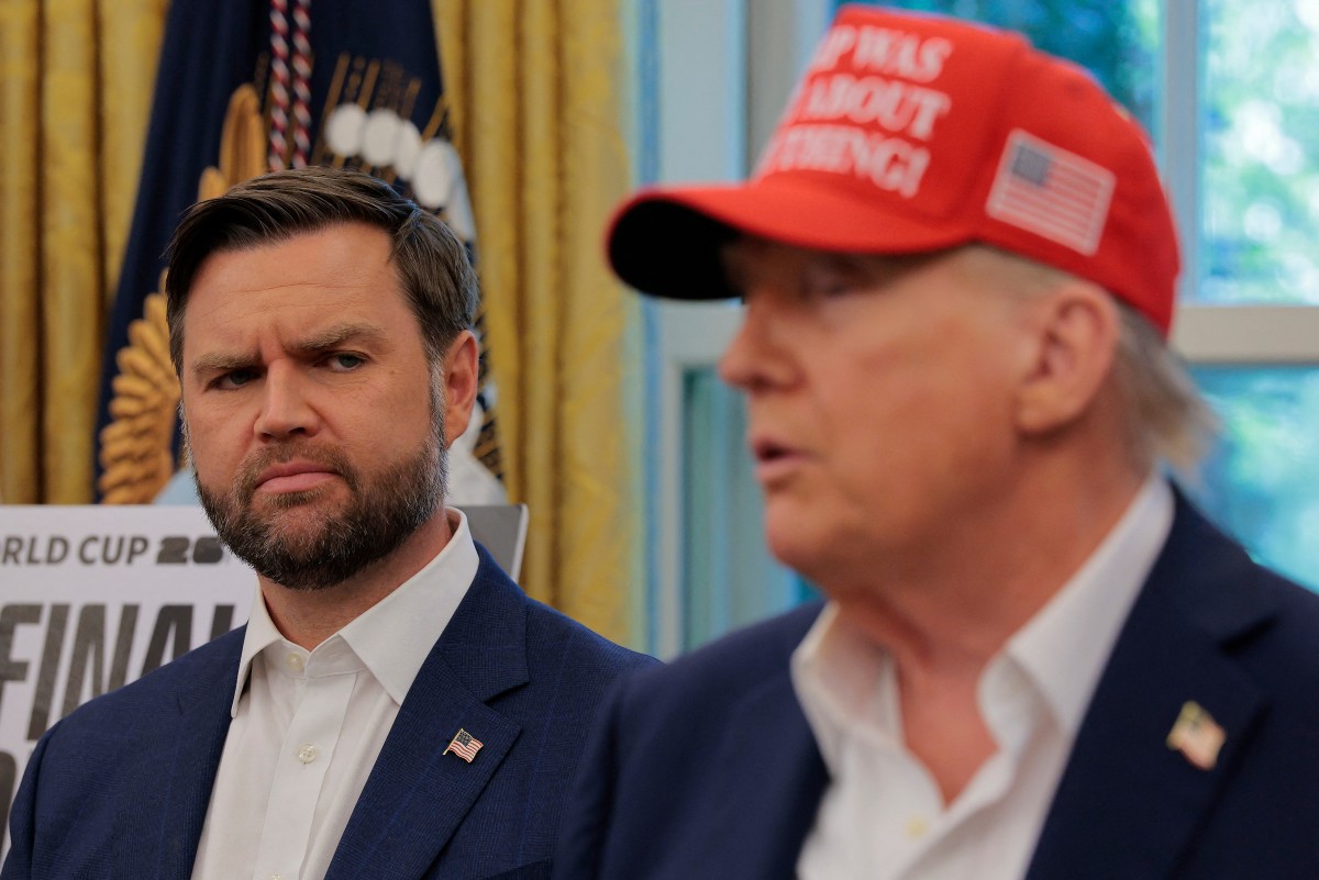  O vice-presidente JD Vance e o presidente dos EUA, Donald Trump