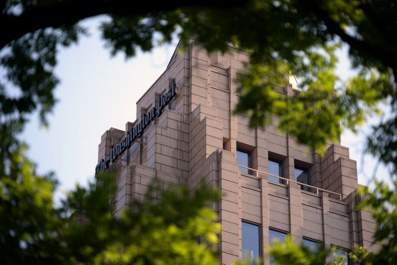 A sede do The Washington Post no centro de Washington (EUA)