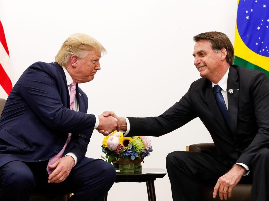 Trump e Bolsonaro, na época em que o brasileiro ainda era presidente do Brasil