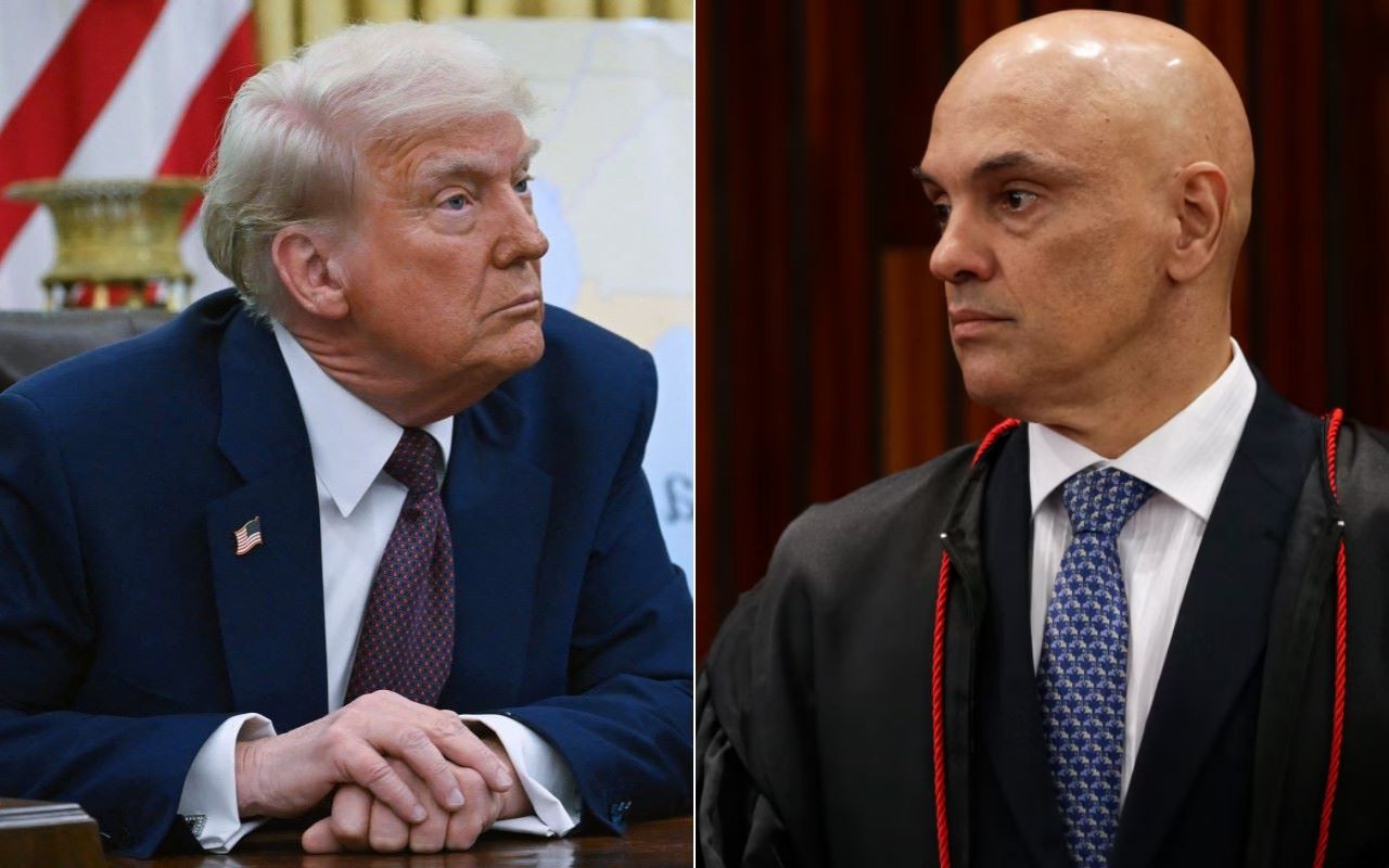 Donald Trump tem criticado as decisões de Alexandre de Moraes contra Bolsonaro em investigação sobre tentativa de golpe de Estado