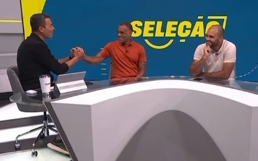 Denílson fez sua estreia oficial na Globo no programa Seleção Sportv (Foto: Reprodução)