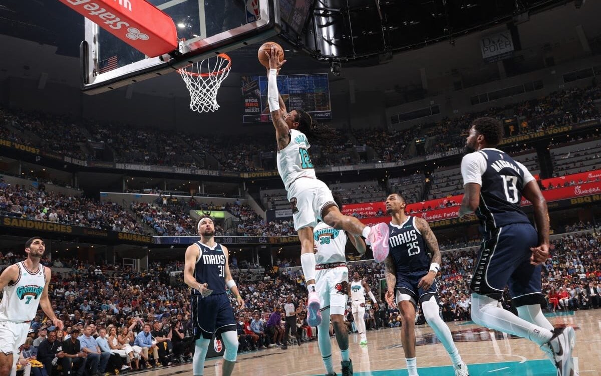 Grizzlies ficou com a última vaga da Conferência Oeste (Foto: JOE MURPHY / NBAE / Getty Images / Getty Images via AFP)