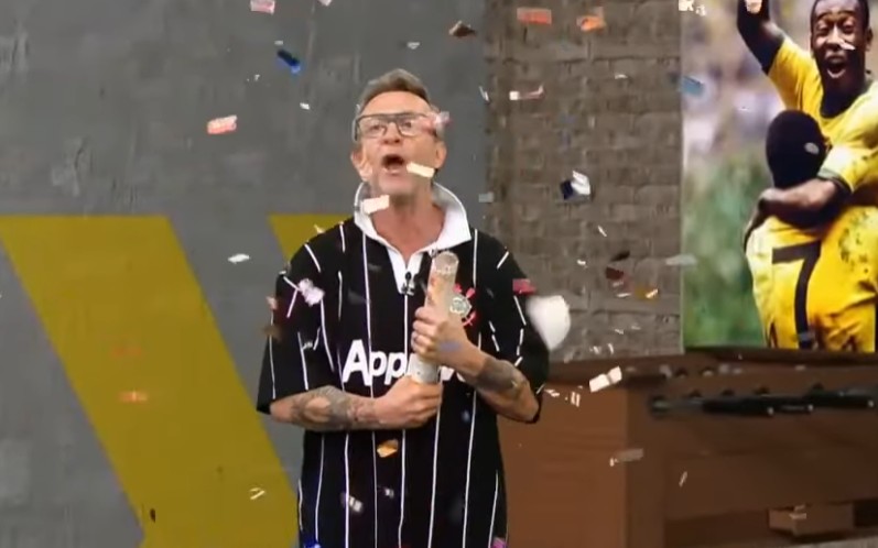Neto comemorou o título do Campeonato Paulista de 2025 (Foto: Reprodução)