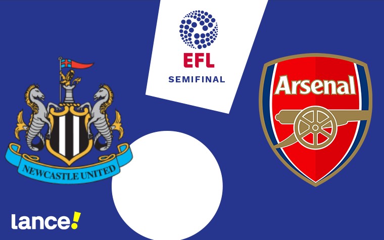 Newcastle e Arsenal se enfrentam pelo jogo de volta da semifinal da Copa da Liga Inglesa (Arte: Lance!)