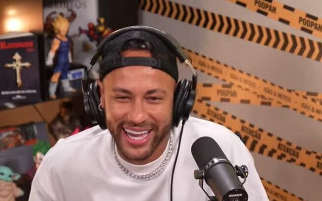 Neymar participou do "Podpah" na última quinta-feira (27) (Foto: Reprodução)