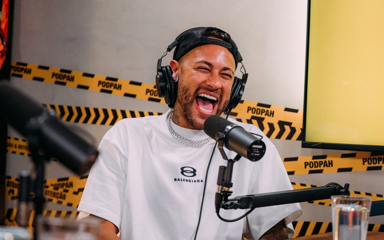 Neymar em entrevista ao "Podpah" (Foto: Natã Figueiredo/Podpah)