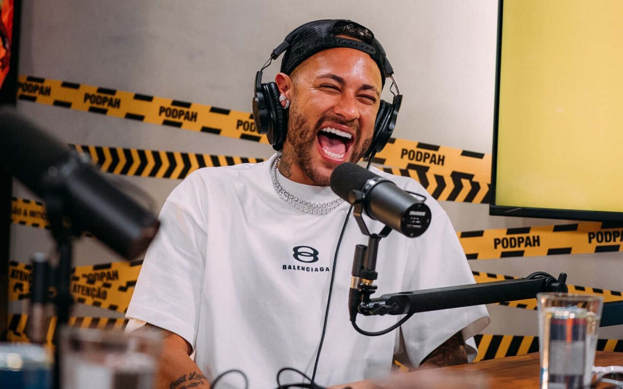 Neymar em entrevista ao "Podpah" (Foto: Natã Figueiredo/Podpah)
