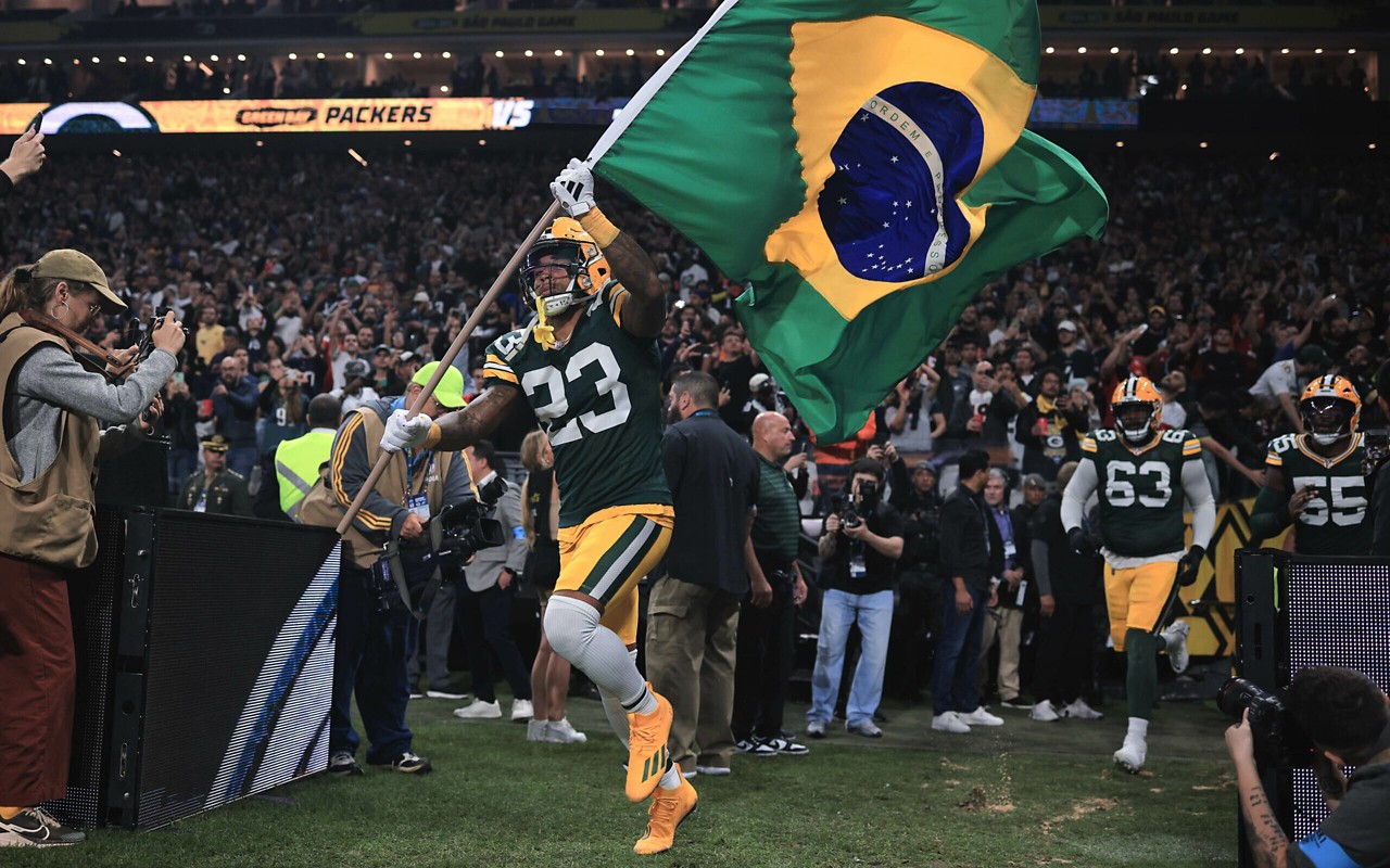 Partida entre Philadelphia Eagles e Green Bay Packers no Brasil foi considerada um sucesso. (Foto: Ettore Chiereguini/AGIF)