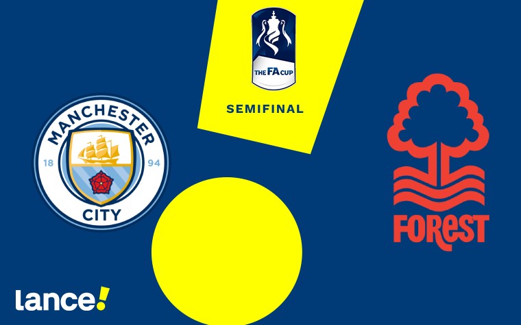 Manchester City x Nottingham Forest pela Copa da Inglaterra (Arte: Lance!)
