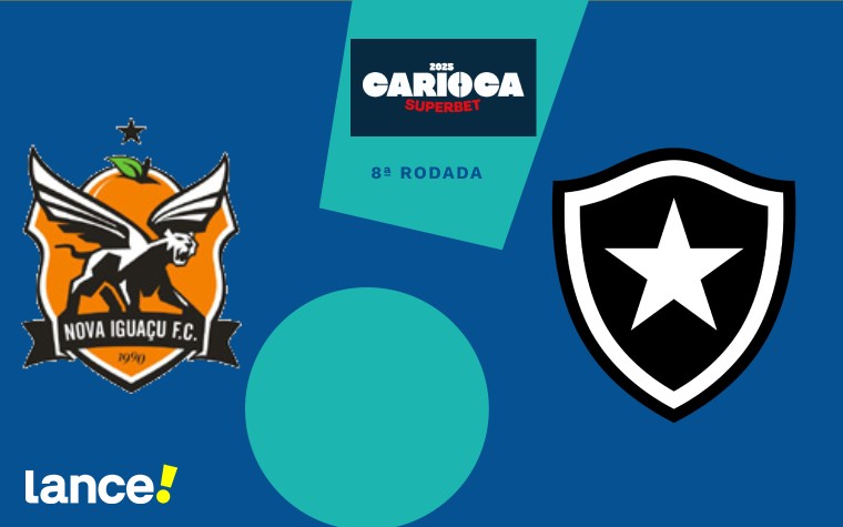 Confira todas as informações do duelo entre Nova Iguaçu e Botafogo, válido pela 8ª rodada do Campeonato Carioca (Foto: Arte / Lance!)